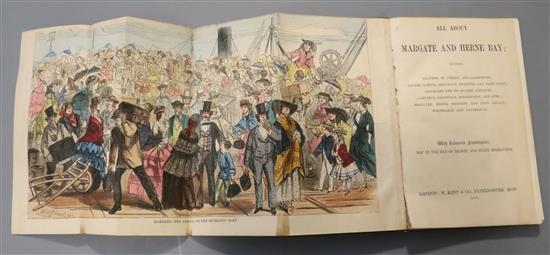 MARGATE, HERNE BAY: All About Margate and Herne Bay, 8vo, rebound cloth, with coloured folding frontis Margate - The Return of the Hus
